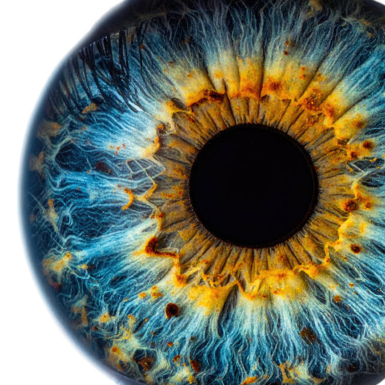 Big eye with colourful iris